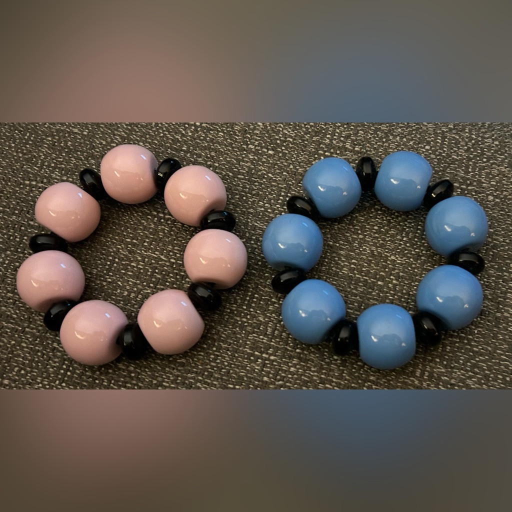 Marc Jacobs Pink Blue Chunky Bauble Bracelets 65$